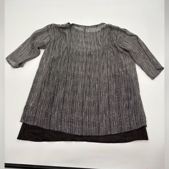 Eileen fisher | Firefly Printed Crinkle Silk Shirt and silk cami | XXS - Picture 7 of 8